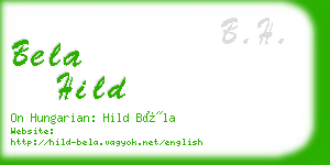 bela hild business card